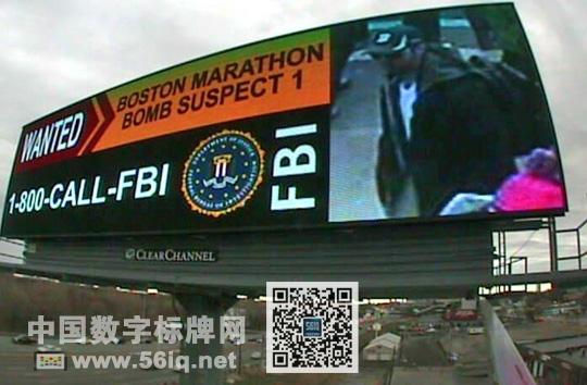 美國(guó)警方借數(shù)字標(biāo)牌直播波士頓轟炸搜捕進(jìn)展,信息顯示系統(tǒng),多媒體信息發(fā)布系統(tǒng),數(shù)字標(biāo)牌,數(shù)字告示，digital signage