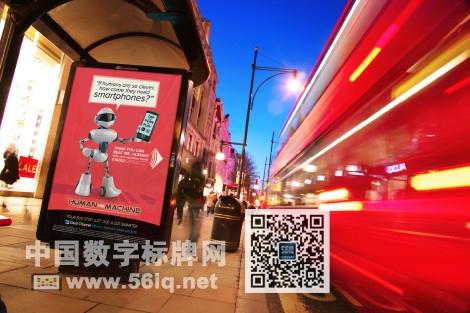 交互式數(shù)字標(biāo)牌移動(dòng)平臺(tái)激活英國(guó)智能公交站,信息顯示系統(tǒng),多媒體信息發(fā)布系統(tǒng),數(shù)字標(biāo)牌,數(shù)字告示，digital signage