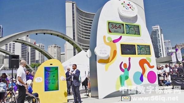 多倫多數(shù)字標牌倒數(shù)迎接2015泛美超泛美運動會,多媒體信息發(fā)布系統(tǒng),數(shù)字標牌,數(shù)字告示，digital signage