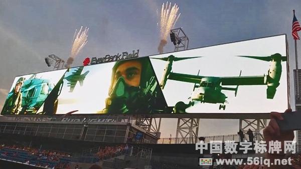美洲虎隊(duì)在球門(mén)區(qū)安裝世界最大的高清數(shù)字屏,多媒體信息發(fā)布系統(tǒng),數(shù)字標(biāo)牌,數(shù)字告示，digital signage