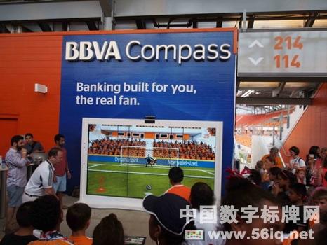 數(shù)字標(biāo)牌互動(dòng)游戲墻亮相BBVA Compass球場(chǎng),多媒體信息發(fā)布系統(tǒng),數(shù)字標(biāo)牌,數(shù)字告示，digital signage