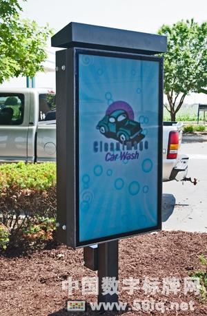 芝加哥郊外洗車(chē)店應(yīng)用戶(hù)外數(shù)字菜單板招攬顧客,多媒體信息發(fā)布系統(tǒng),數(shù)字標(biāo)牌,數(shù)字告示，digital signage