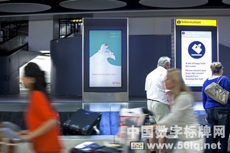 英國天然氣公司利用實(shí)時(shí)航班數(shù)據(jù)歡迎英國旅客,多媒體信息發(fā)布系統(tǒng),數(shù)字標(biāo)牌,數(shù)字告示，digital signage