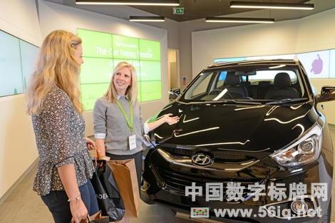 現(xiàn)代汽車數(shù)字化自動零售體驗(yàn)展廳,多媒體信息發(fā)布系統(tǒng),數(shù)字標(biāo)牌,數(shù)字告示，digital signage